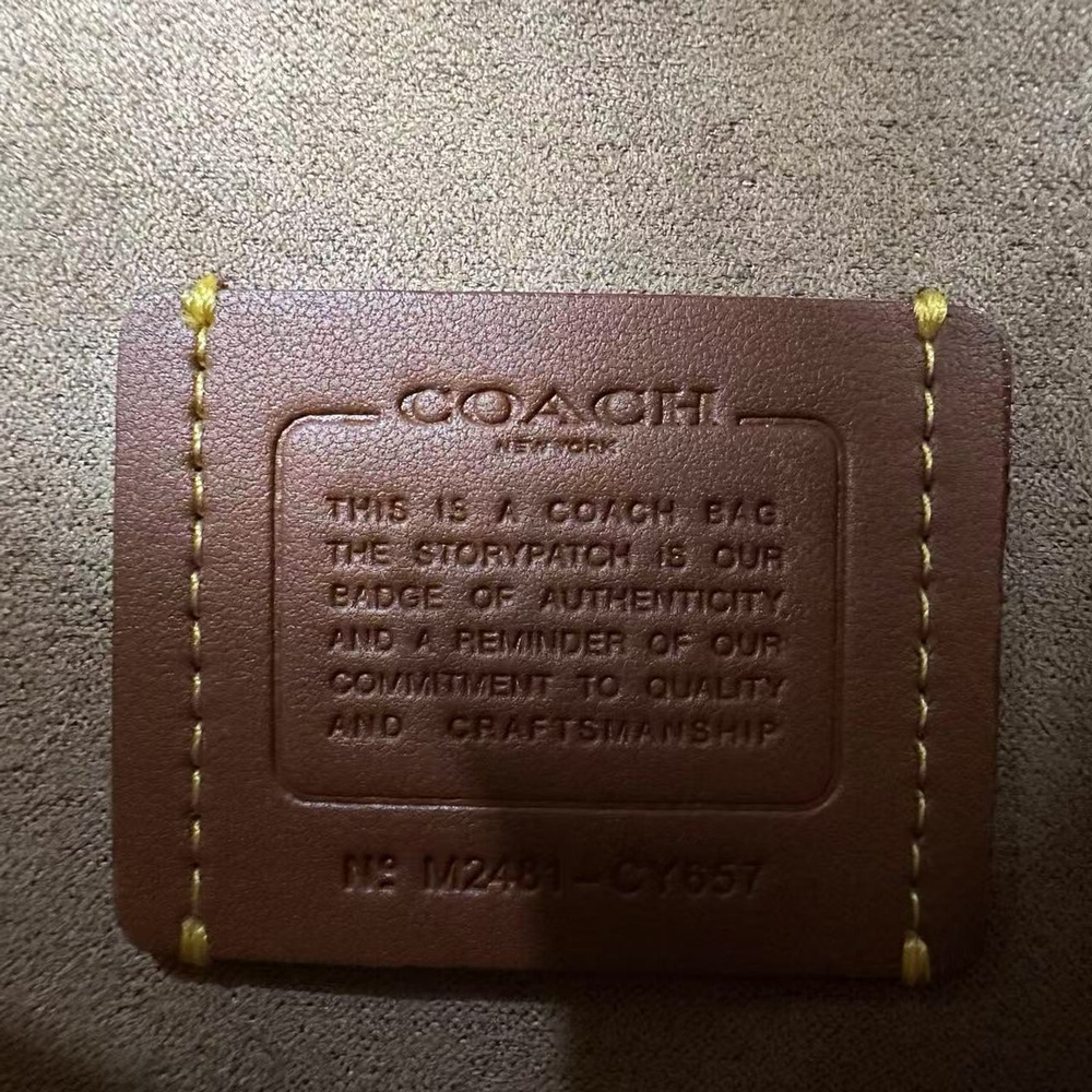 Coach Quinn Shoulder Crossbody Bag In Novelty Leather/True Navy CY657 NWT - Picture 8 of 9